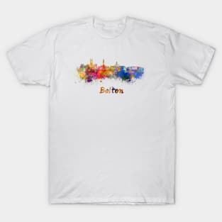 Bolton skyline in watercolor T-Shirt